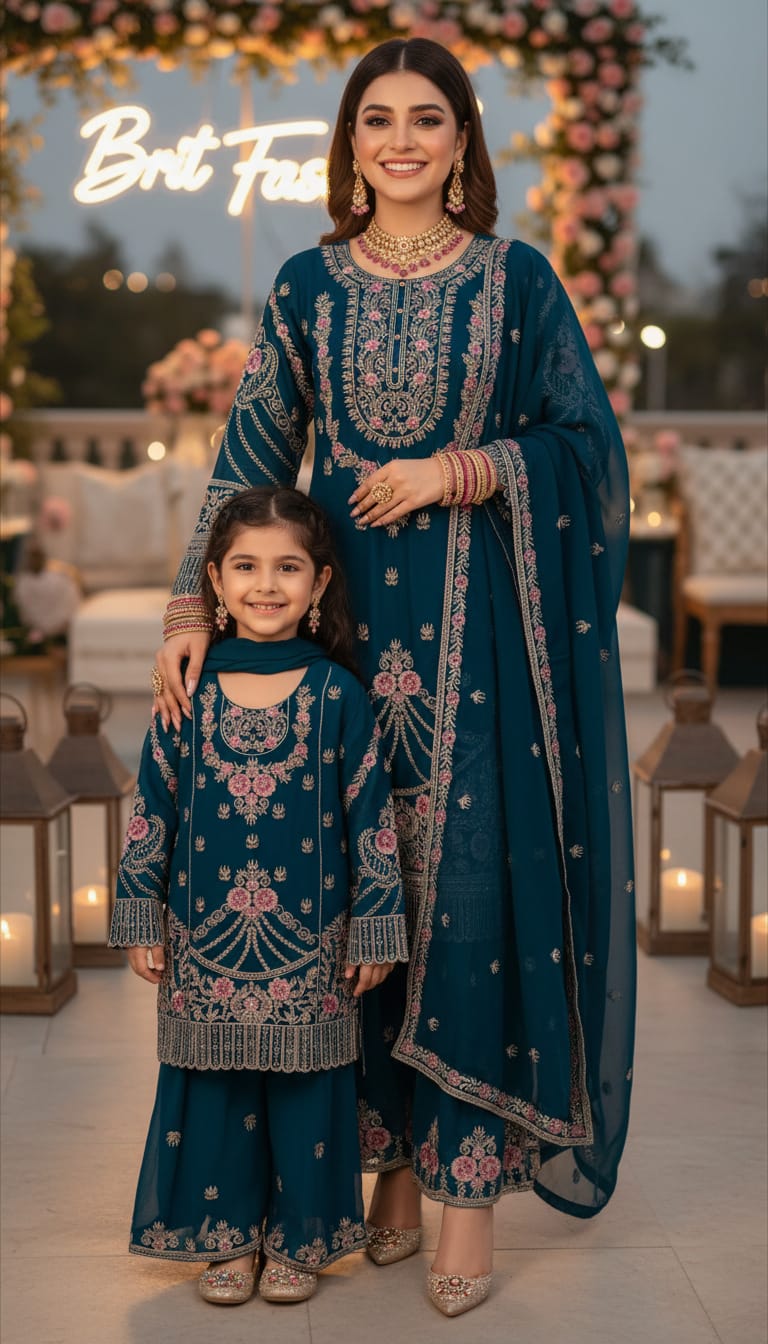 Brit 3 piece luxury chiffon_81042 Pakistani ladies suit B484