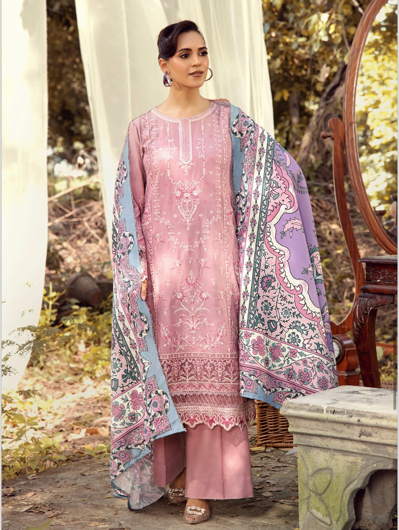 TT designer 3 piece luxury Dhanak _81042 Pakistani ladies suit B288