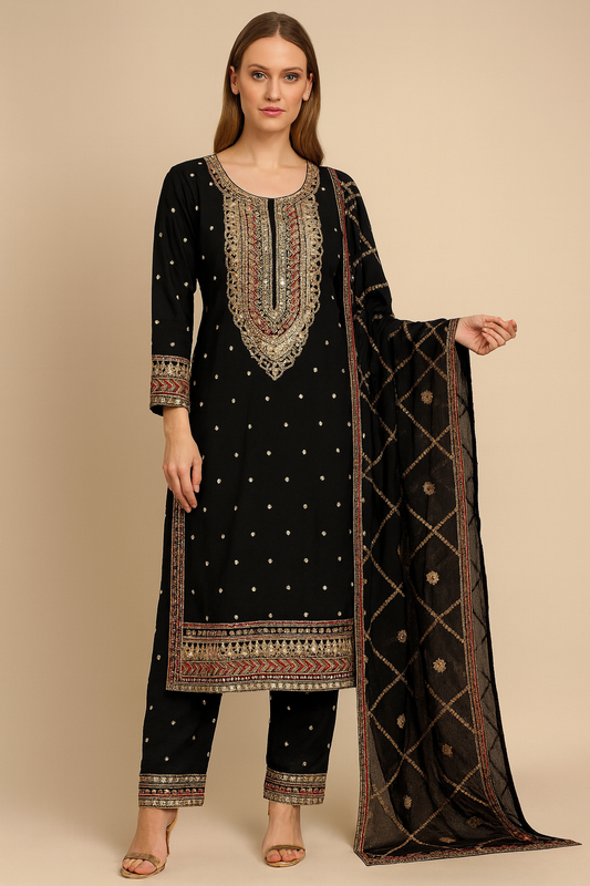 Brit 3 piece chiffon_81042 Pakistani ladies suit  B271