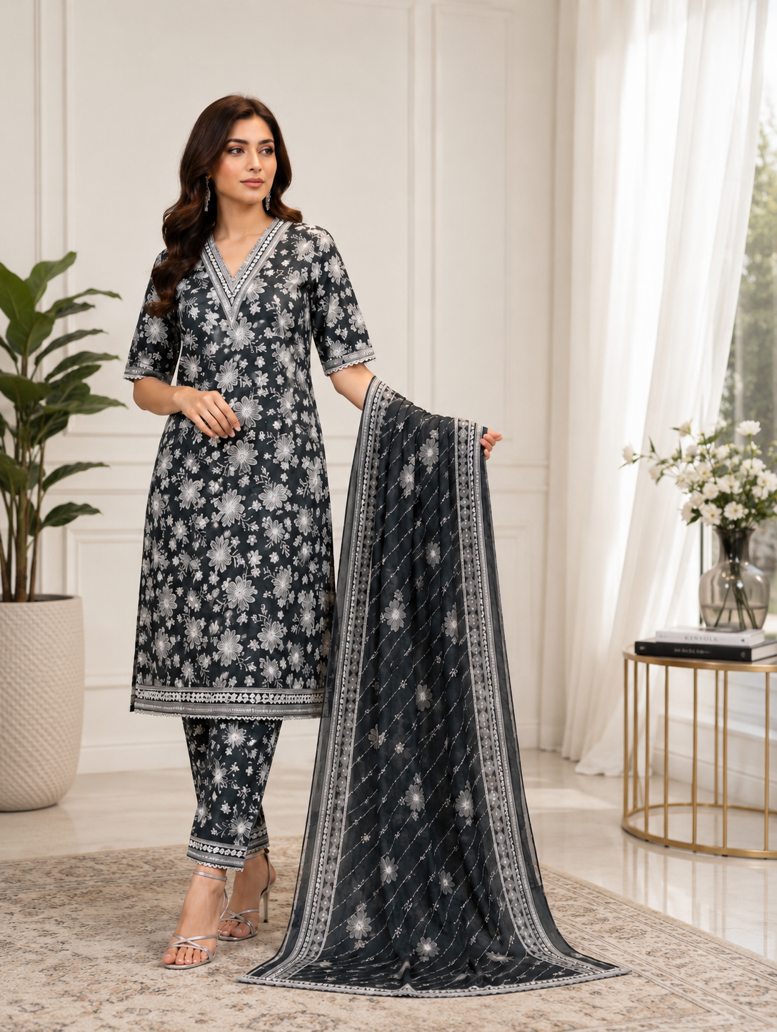 Bin Saeed 3 piece luxury lawn collection ladies dress B671