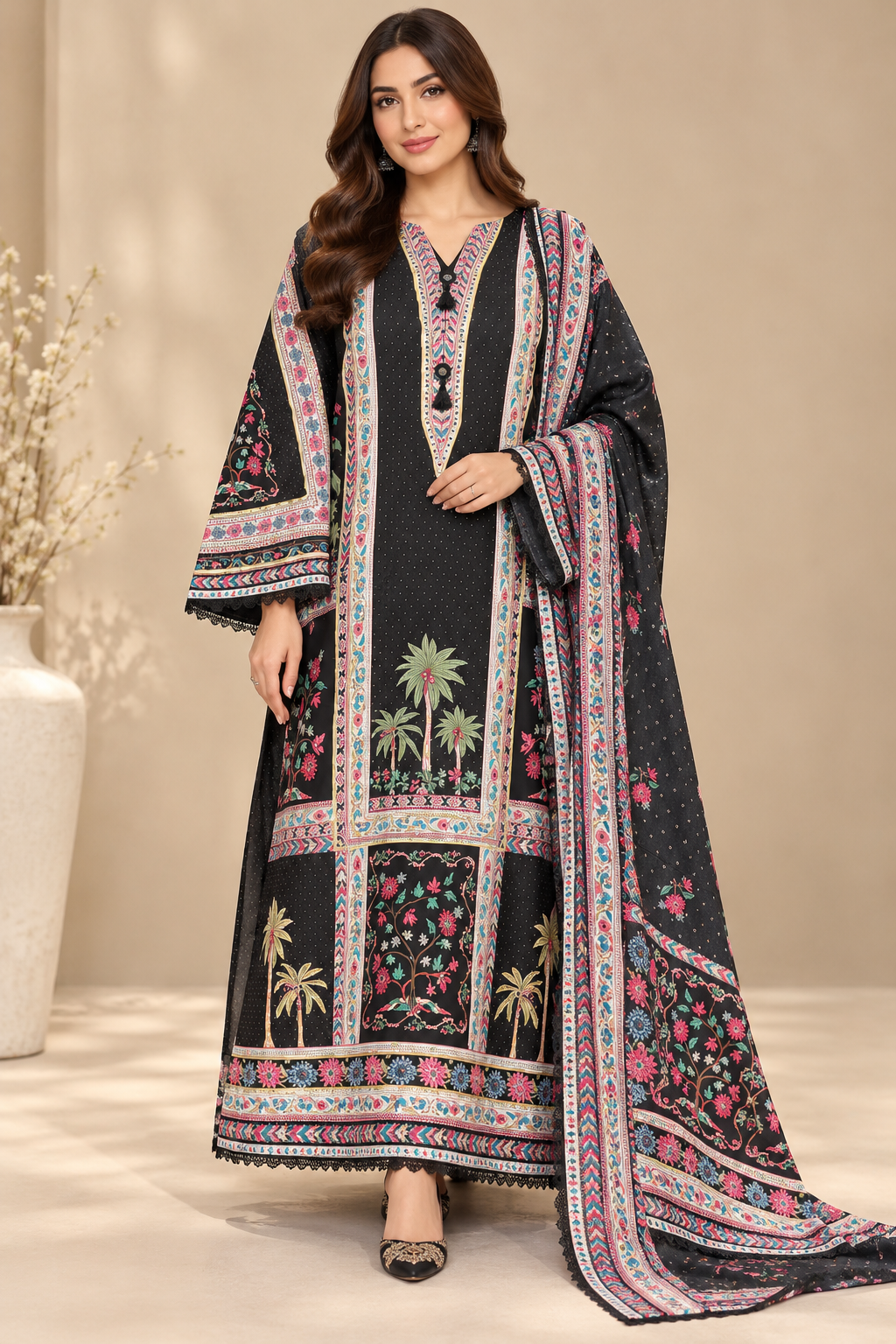 BRIT- GL 3 piece winter cotton designer collection B834