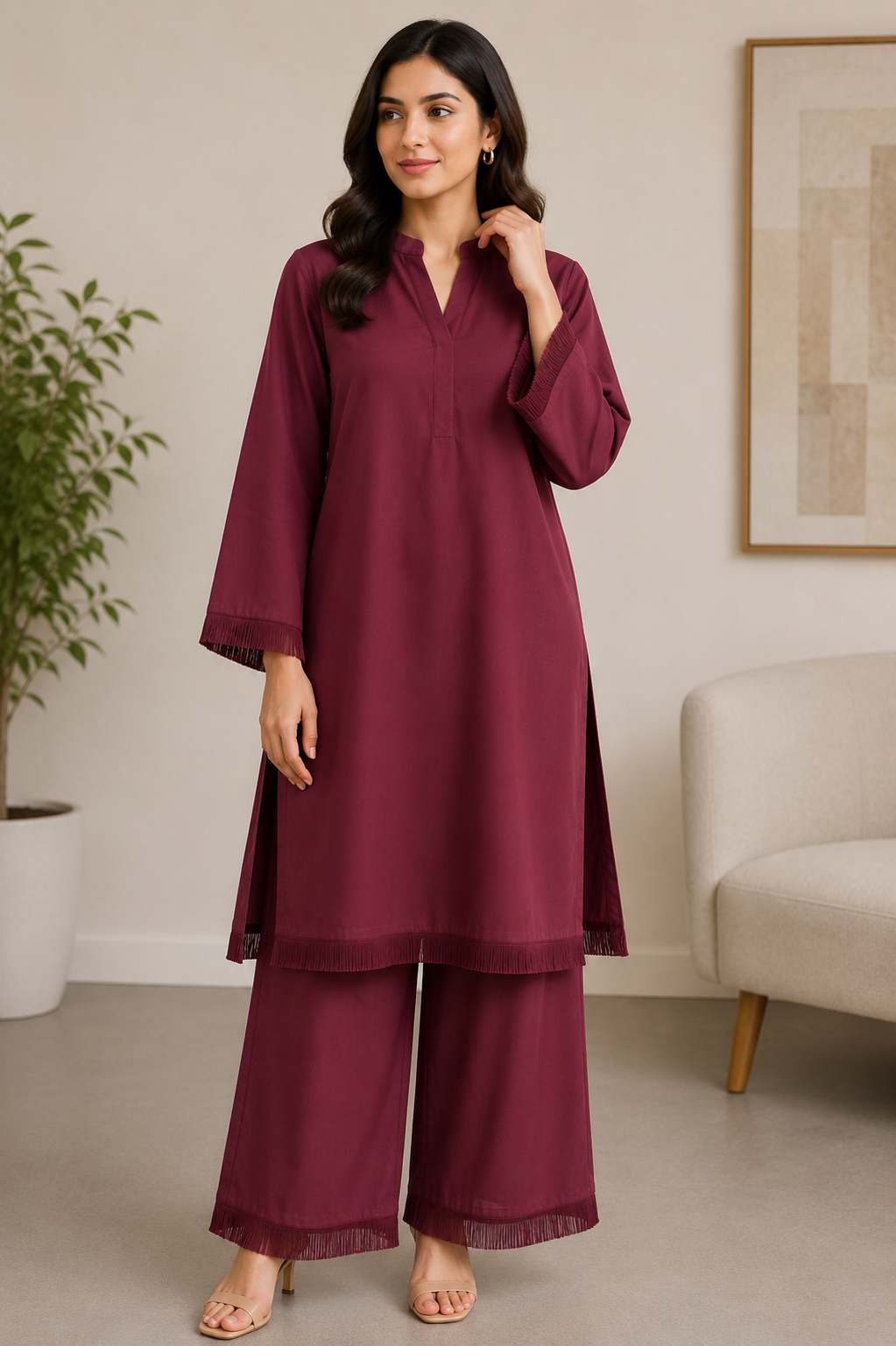 BRIT  2 piece georgette collection ladies dress B730