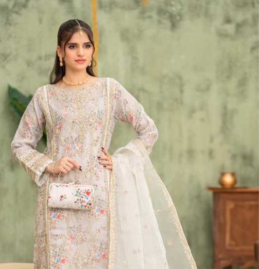 Brit 3 piece luxury organza_81042 Pakistani ladies suit B235