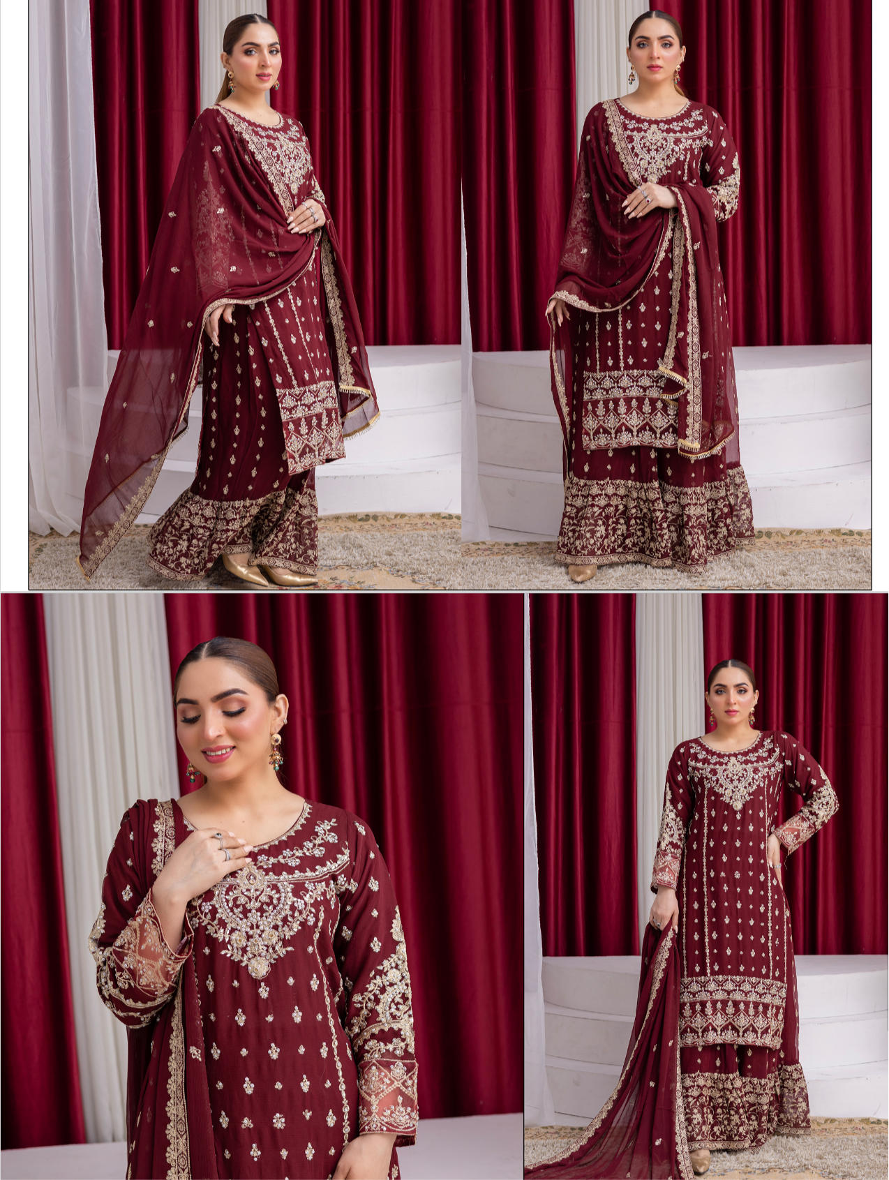 Brit 3 piece luxury chiffon_81042 Pakistani ladies suit B193