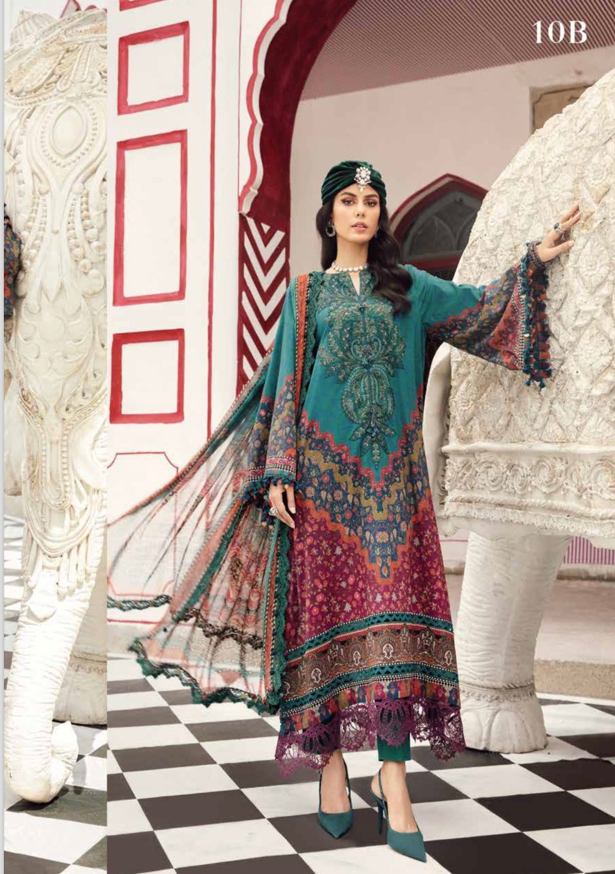 M print original Designer 3 piece winter collection Pakistani ladies suit B328