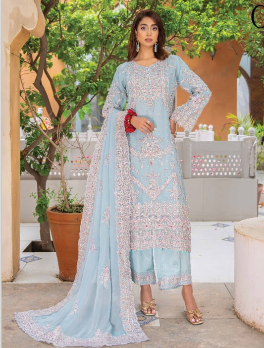 Areej original Designer 3 piece luxury chiffon_81042 Pakistani ladies suit B248
