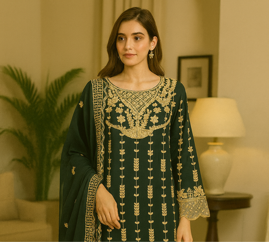 Brit 3 piece chiffon _81042 Pakistani ladies suit B229
