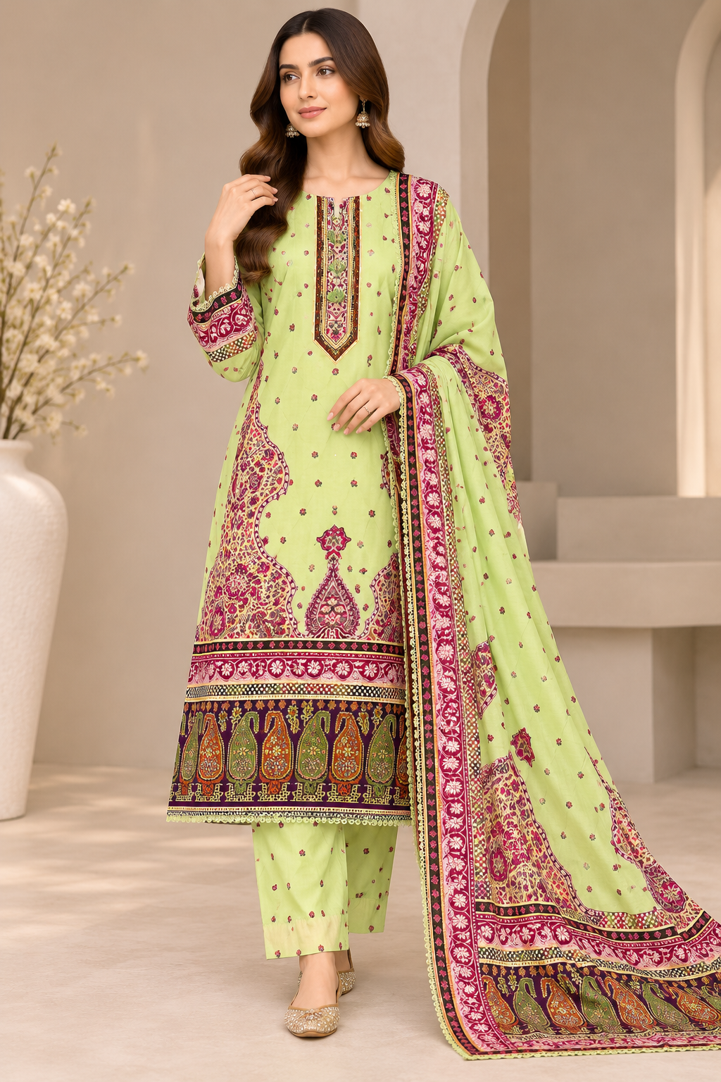 BRIT- GL 3 piece winter cotton designer collection B834