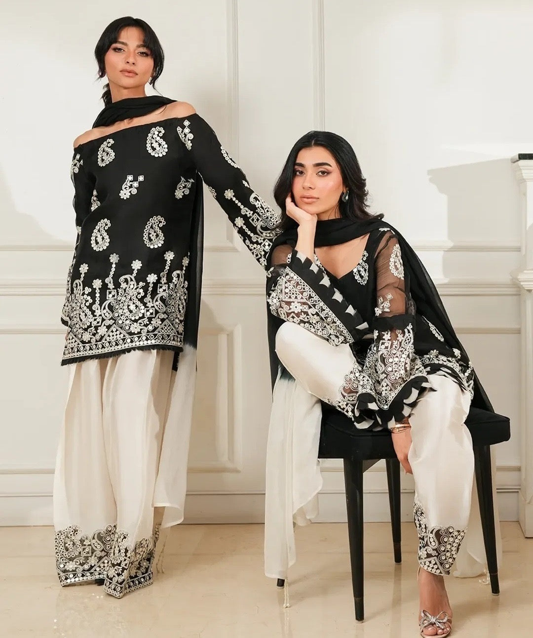 ETHNIC 2 piece Viscose collection ladies dress B764