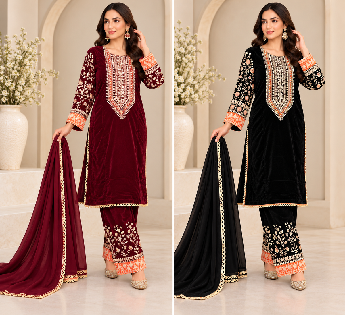 BRIT- GL 3 piece valvet designer collection B794