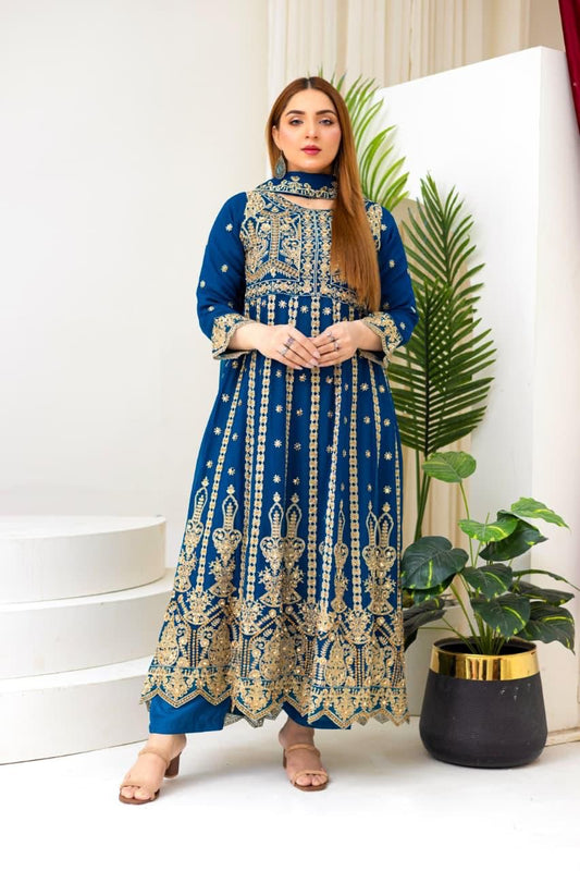 Brit 3 piece chiffon_81042 Pakistani ladies suit  B274