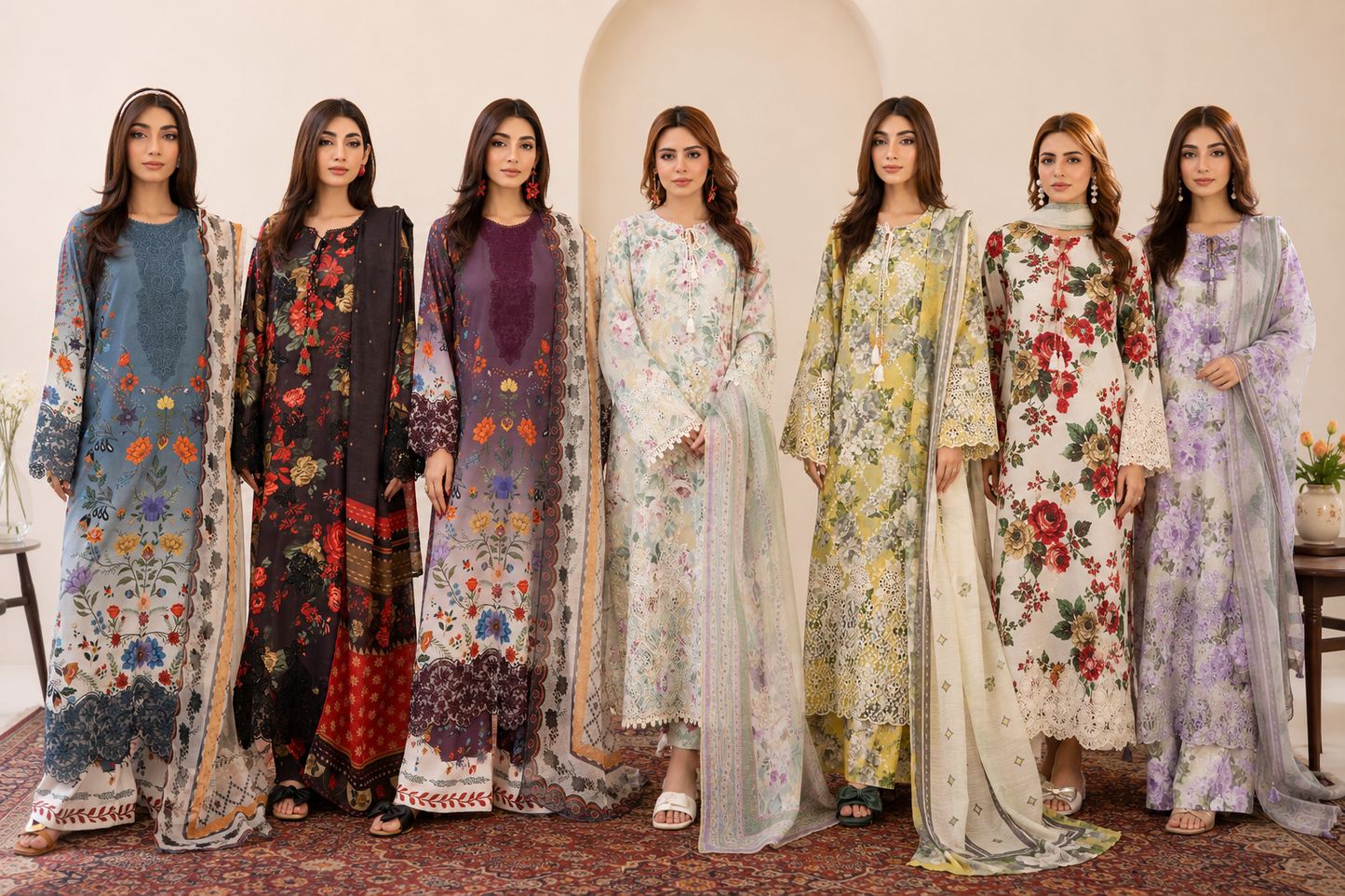Adan Liba’s original 3 piece luxury lawn collection ladies dress B638