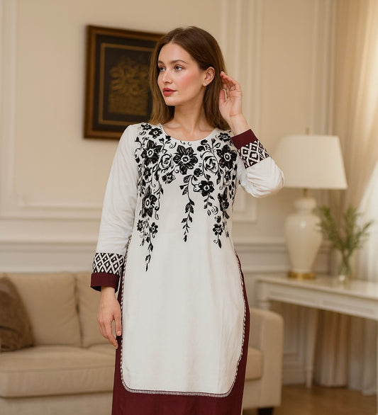 Brit 2 piece winter silk cord set_81042 Pakistani ladies suit B2792