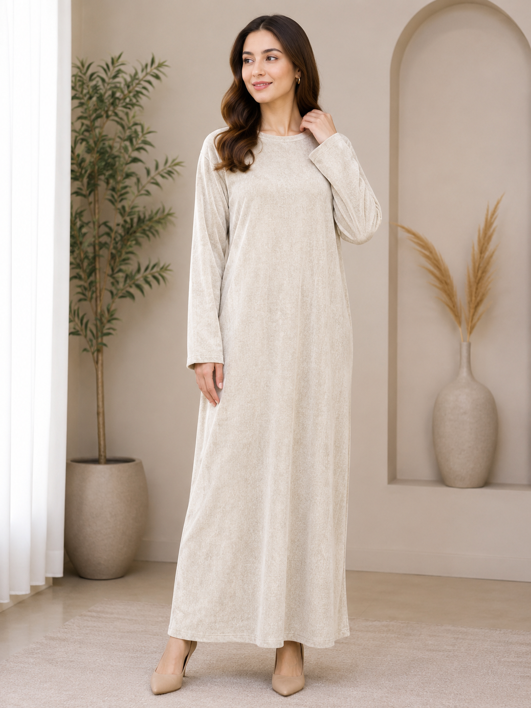 BRIT 1 piece free size modest wear ladies dress B740