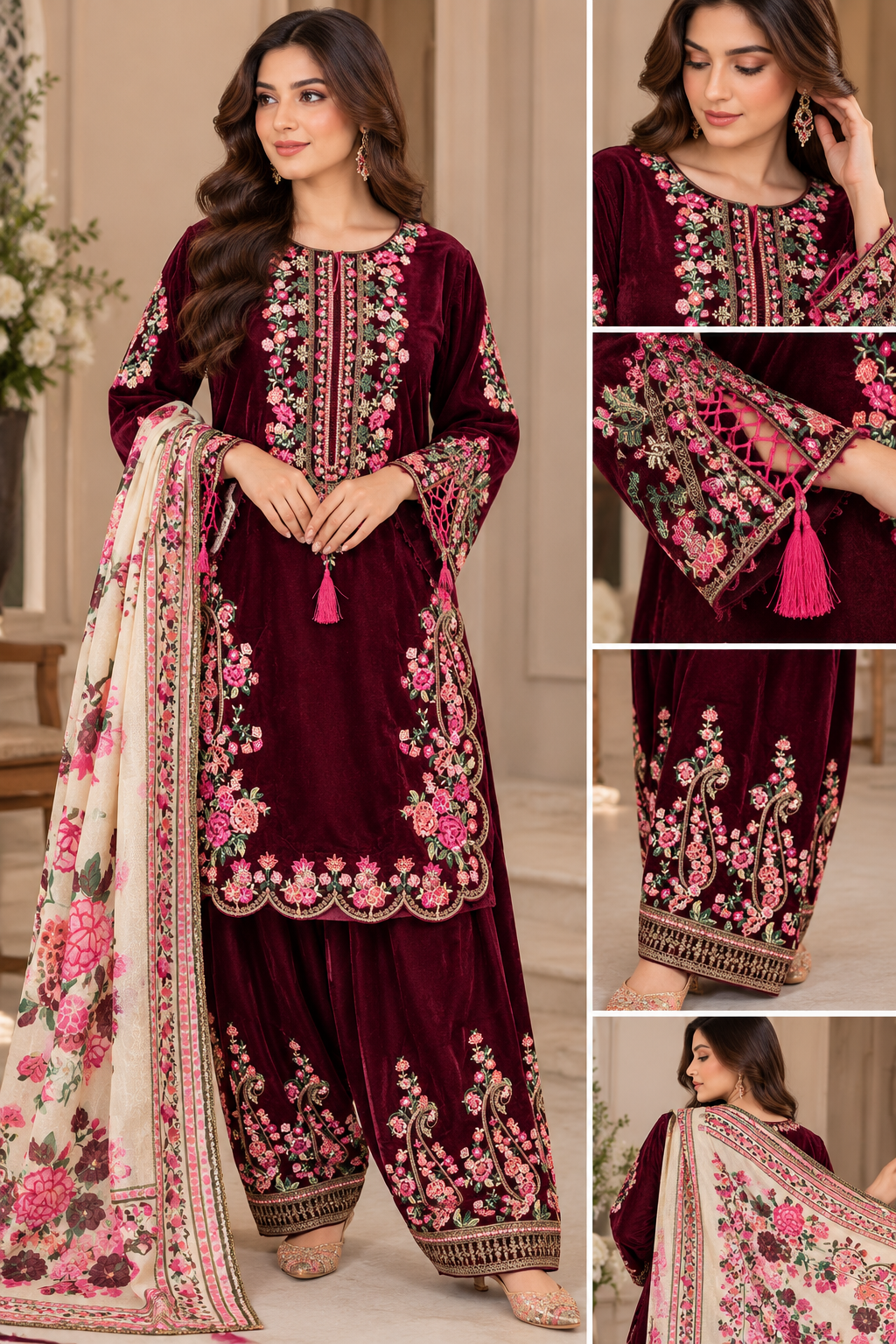 BRIT- GL 3 piece valvet designer collection B795