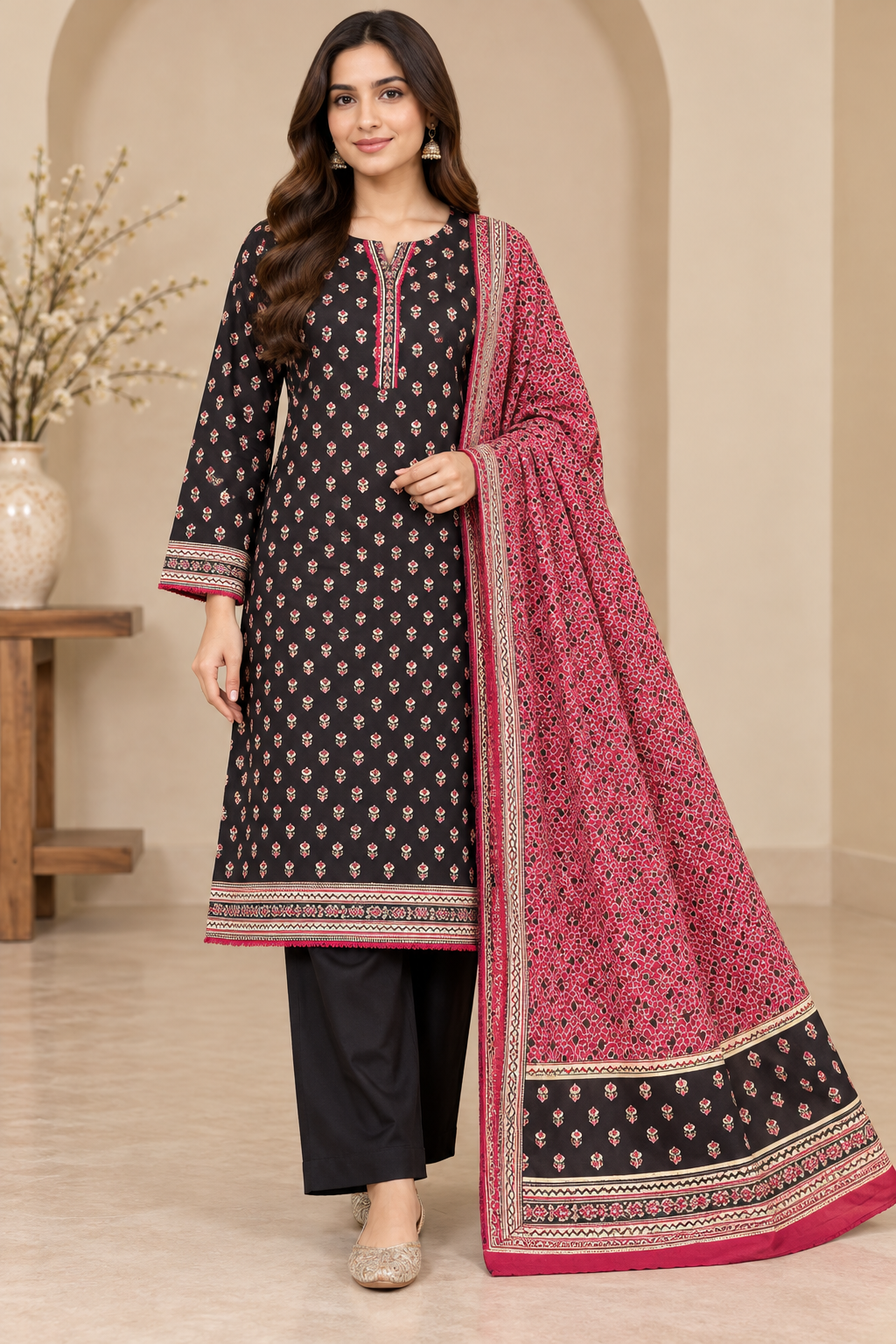Bin saeed original 3 piece Khadar designer collection  B827
