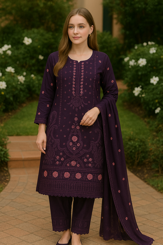 Brit 3 piece luxury chiffon_81042 Pakistani ladies suit  B238