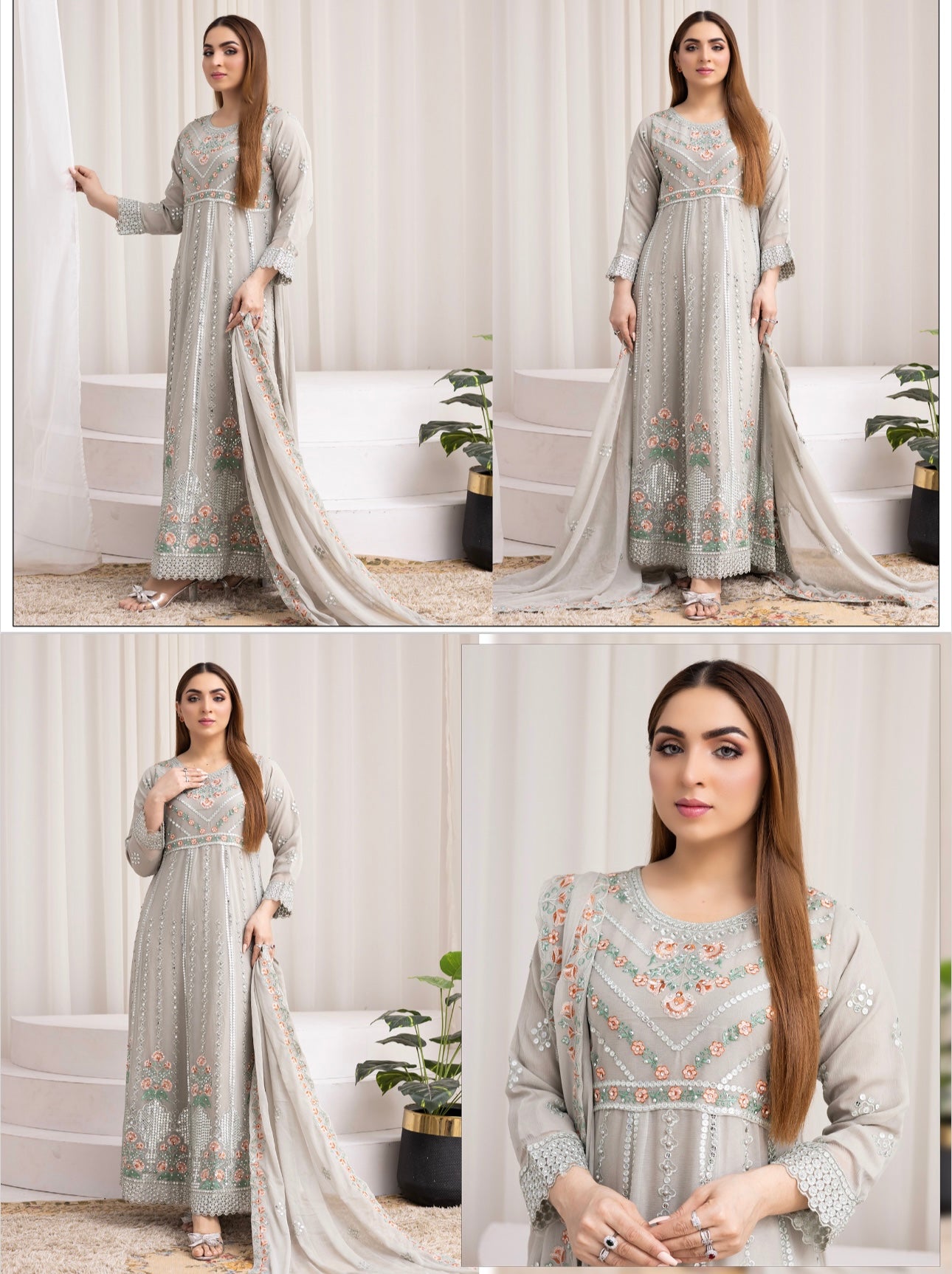Brit 3 piece luxury chiffon maxi_81042 Pakistani ladies suit B190.