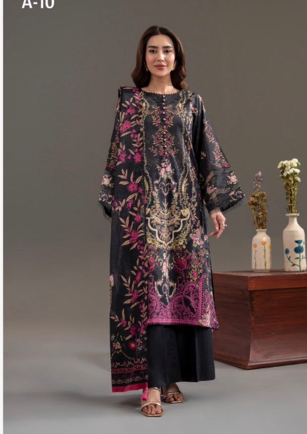 Sana Safinaz inspired 3 piece luxury lawn collection ladies dress B681