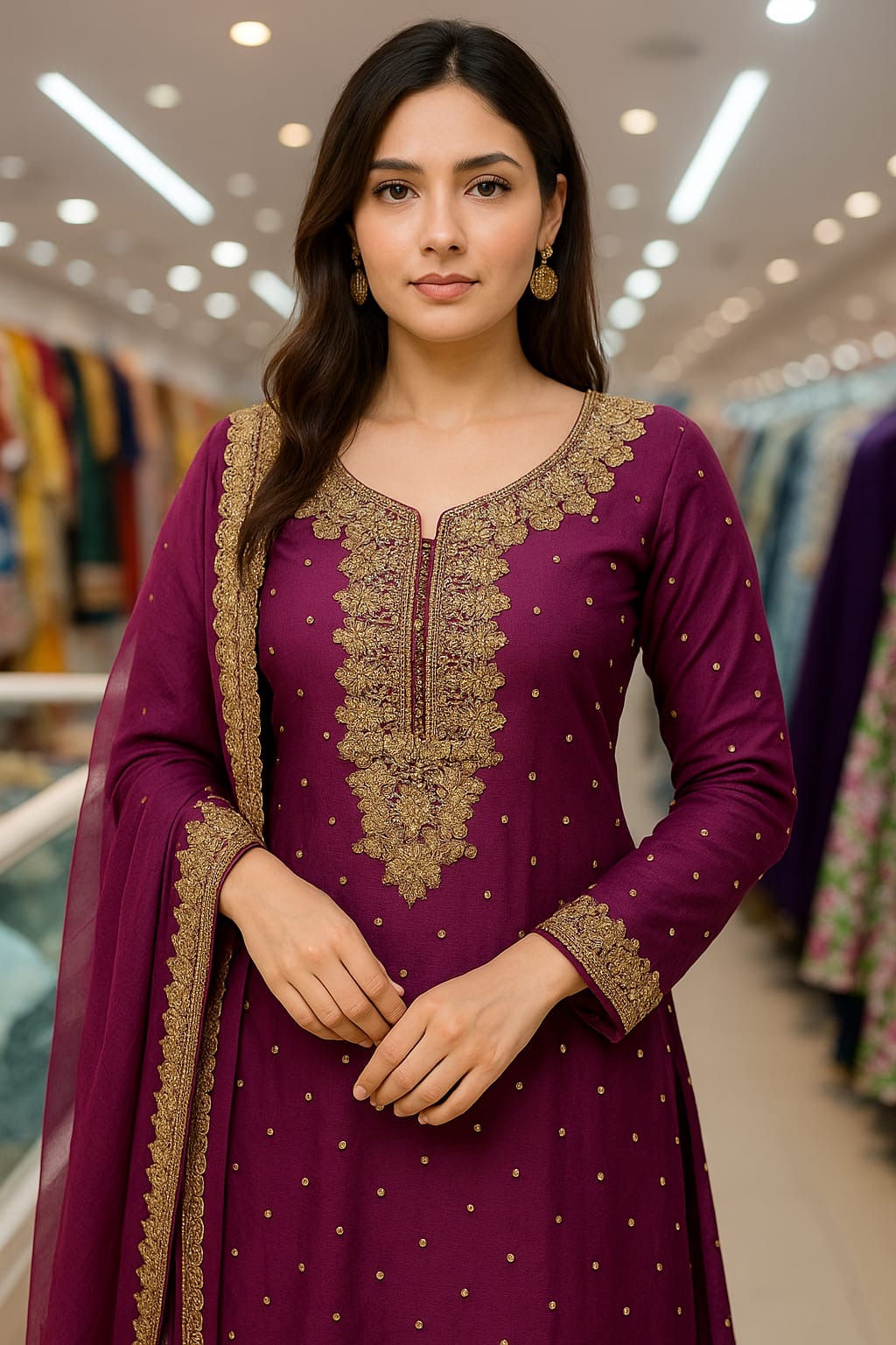 Nida 3 piece luxury chiffon _81042 Pakistani ladies suit B217