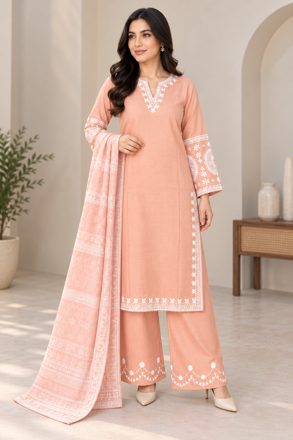 ETHNIC inspired GL 3 piece Viscose collection  dress B789