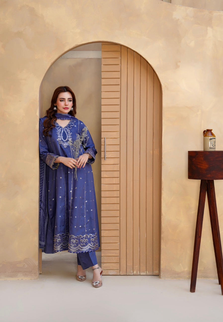 Jasmine 3 piece Viscouse fabric_81042 Pakistani ladies suit B511
