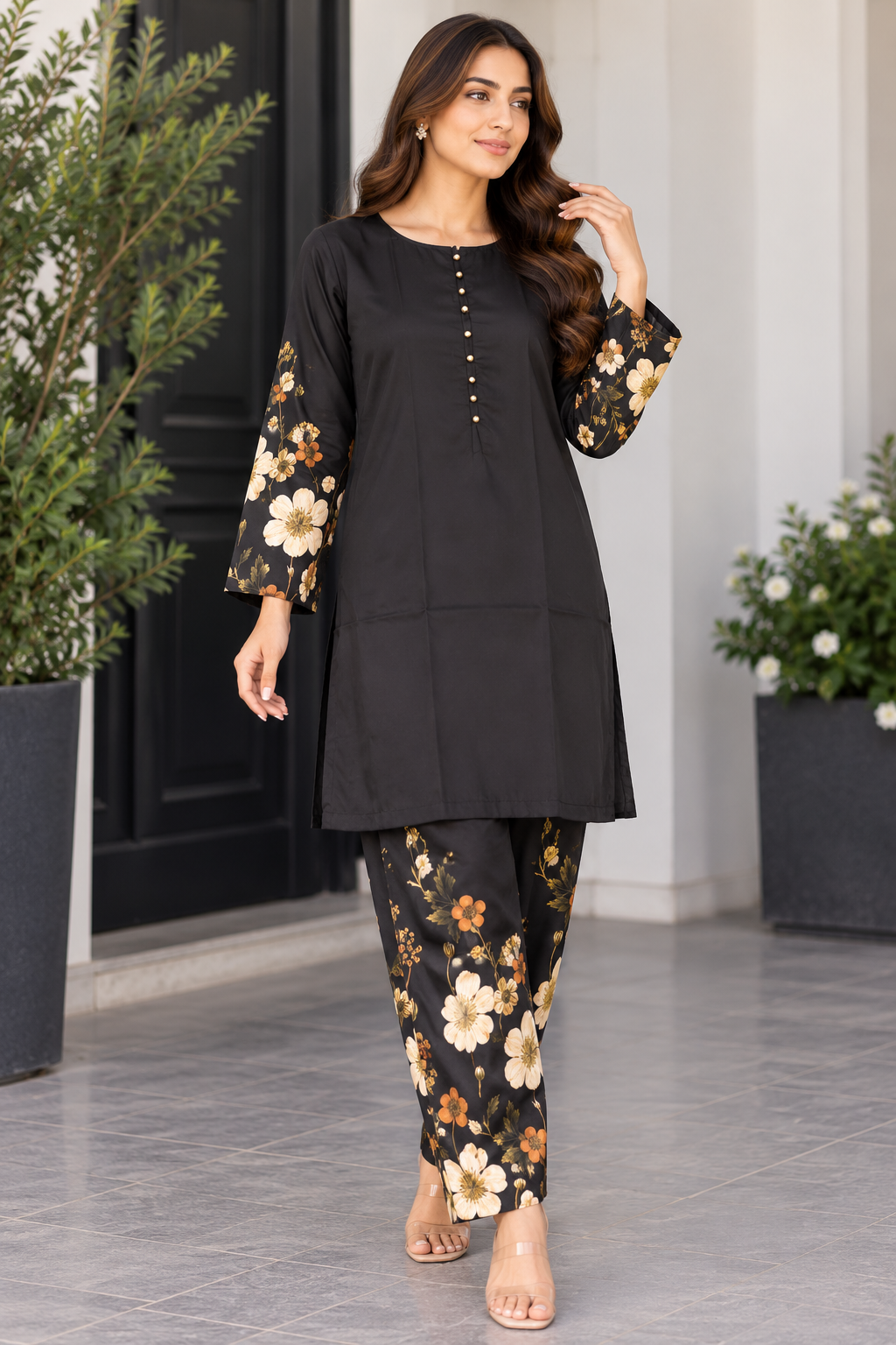 BRIT 2 piece silk  collection ladies dress B762