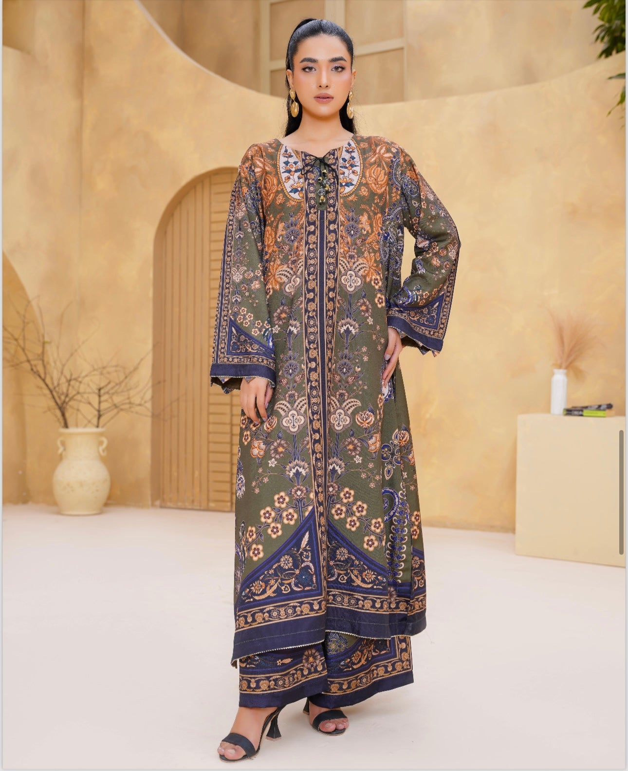 Brit 2 piece SLUB winter collection Pakistani ladies suit B431