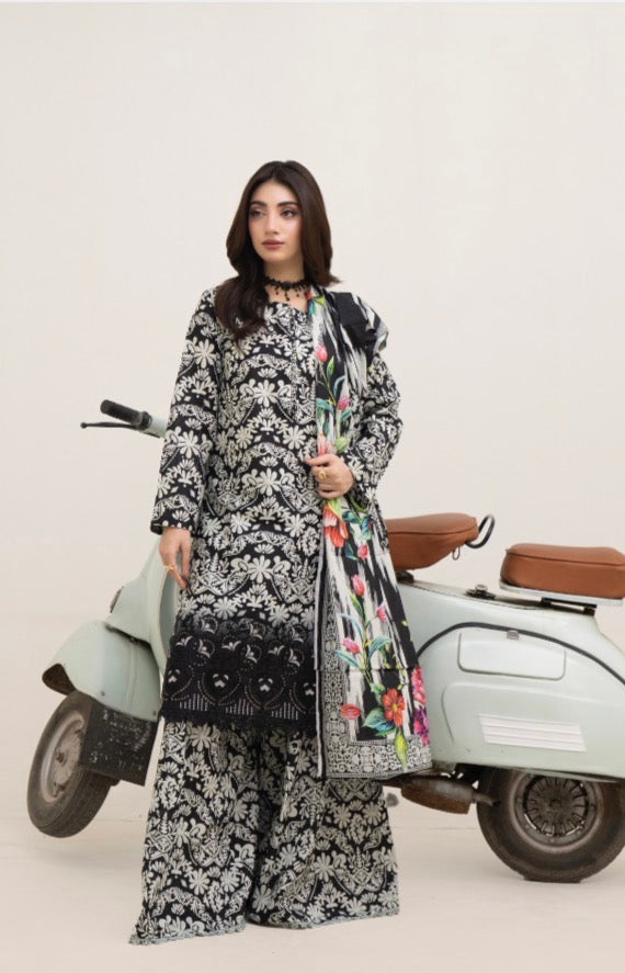 Brit 3 piece lawn collection ladies dress B598