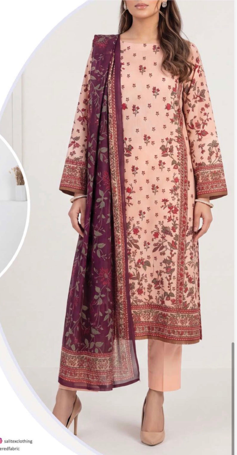 Sana Safinaz inspired 3 piece luxury lawn collection ladies dress B683