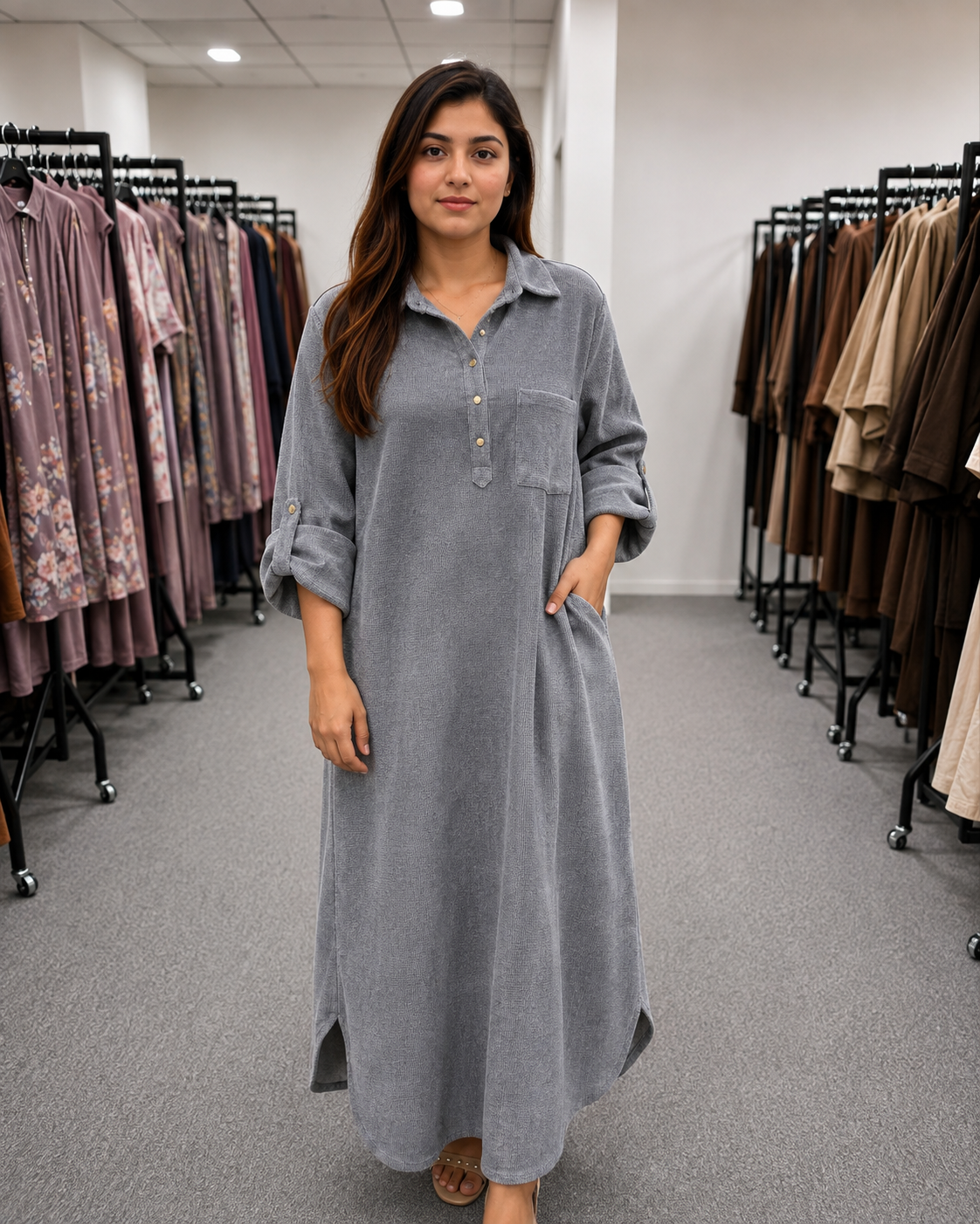 BRIT 1 piece free size modest wear kurta ladies dress B737