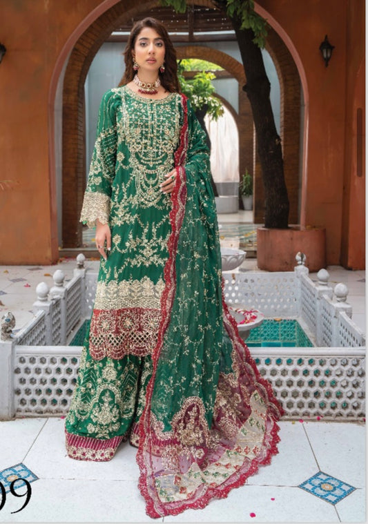 Areej original Designer 3 piece luxury chiffon_81042 Pakistani ladies suit B248