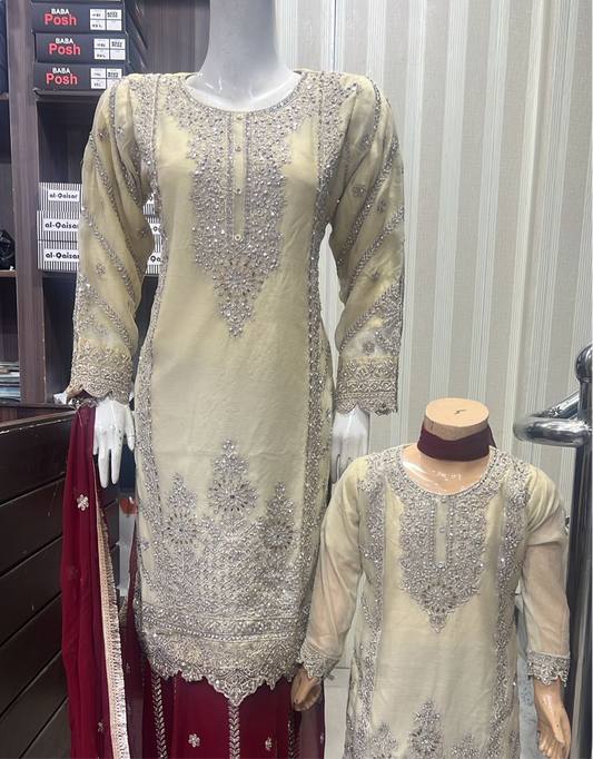 Brit Mother and Daughter 3 piece Chiffon_81041 B178