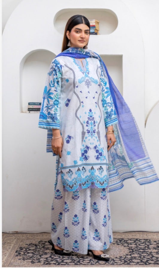 Brit3 piece luxury cotton collection ladies dress B637