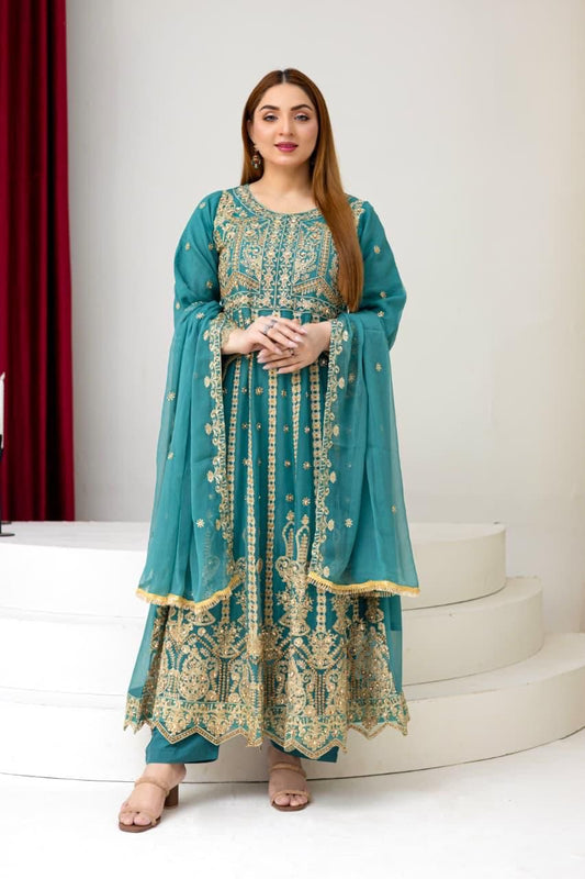 Brit 3 piece chiffon_81042 Pakistani ladies suit  B274