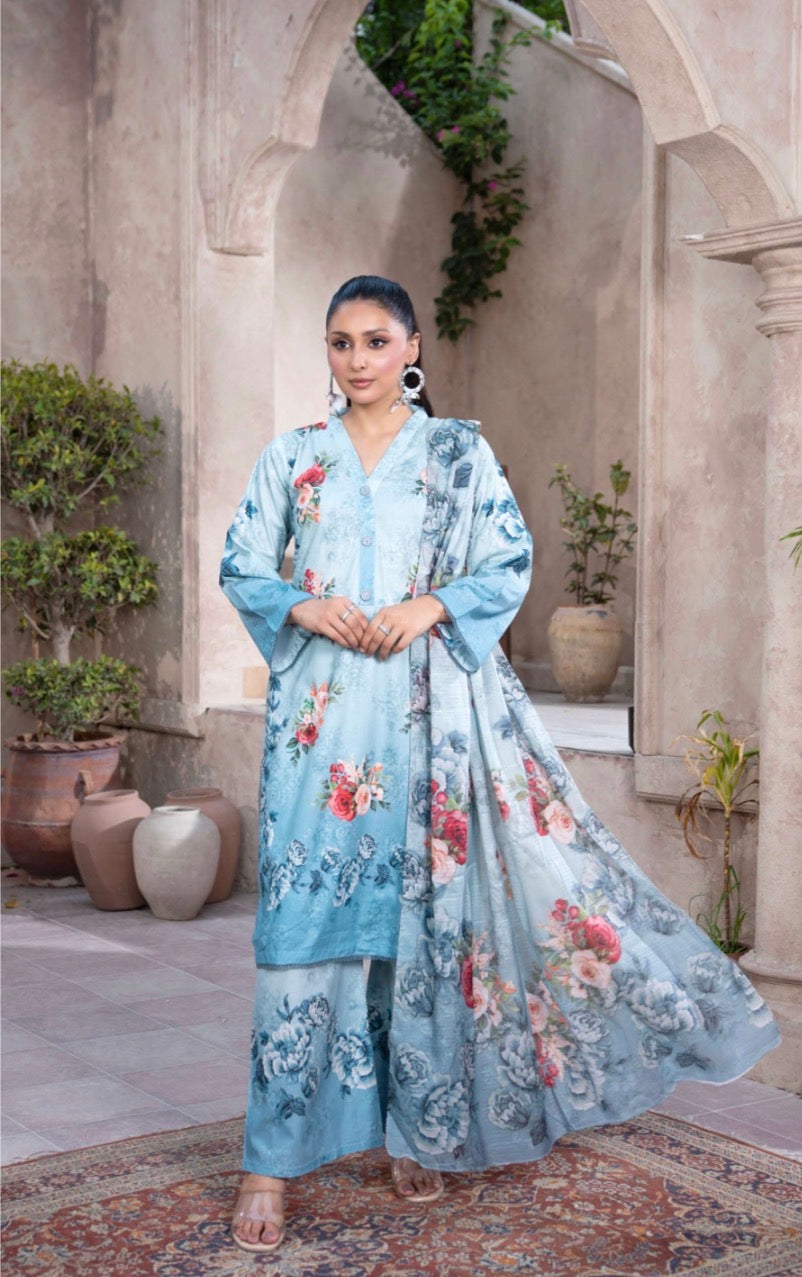 Rangz original 3 piece luxury lawn collection ladies dress B641