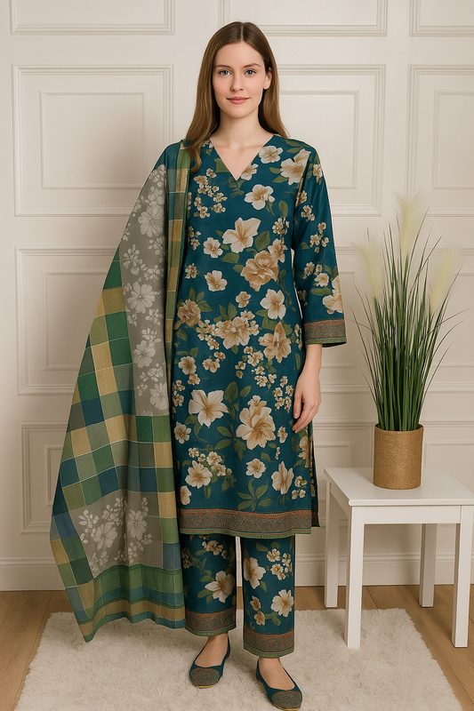 Barouque Dhanak 3 piece_4038 Pakistani suits for ladies DB1