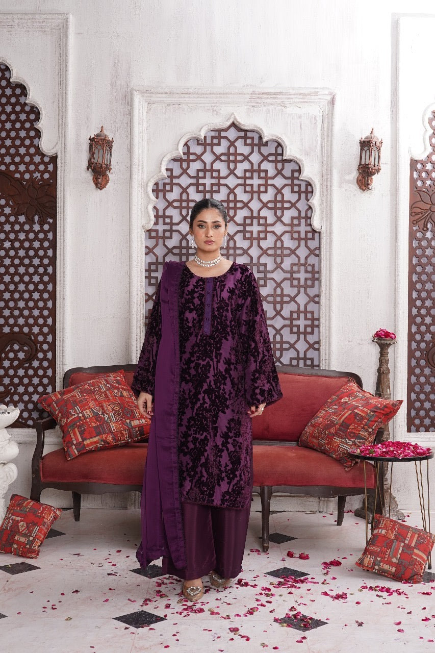 Brit 3 piece Palachi winter collection Pakistani ladies suit B326