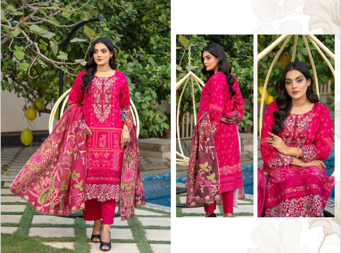 Brit 3 piece Dhanak winter collection Pakistani ladies suit B325