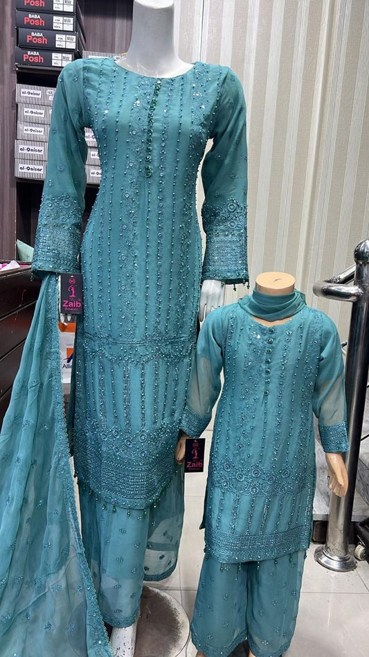 Brit 3 piece chiffon mother and daughter _8107 B172