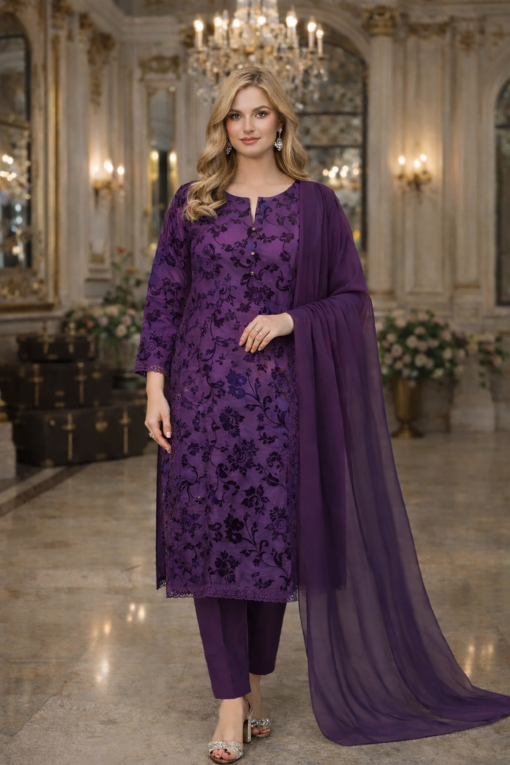 Brit 3 piece Palachi _81042 Pakistani ladies suit B461