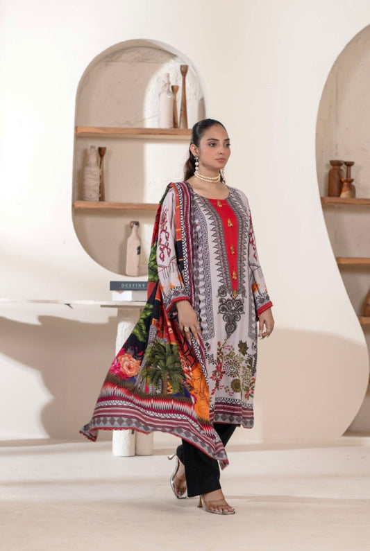 Barouque 3 piece linen _81042 Pakistani ladies suit B100