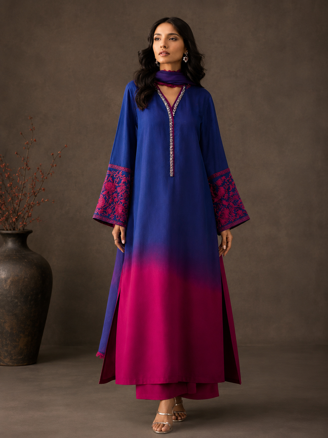 Brit 2 piece luxury silk collection B659