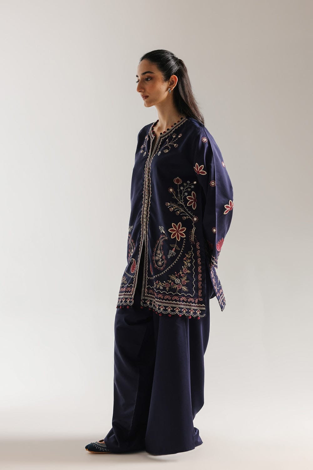 ETHNICH 3 piece embroidery linen ladies dress B612