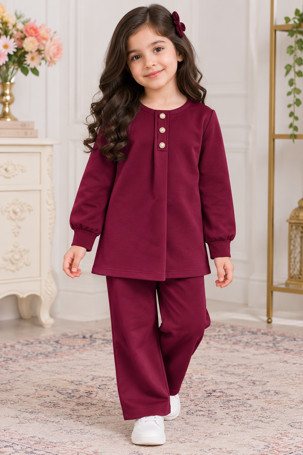 Kids 2 piece modest wear cord winter collection B810