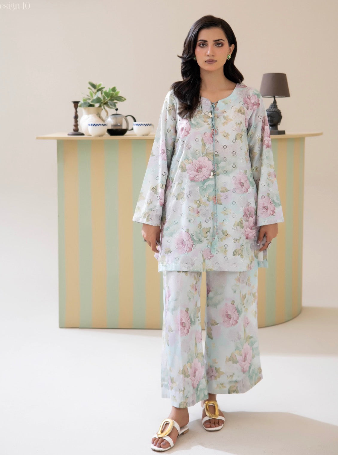 Adan Liba’s  2 piece luxury Lawn cord set collection ladies dress B658