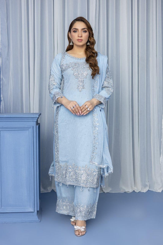 Brit Mother and Daughter 3 piece Chiffon_1000283 ice blue B92