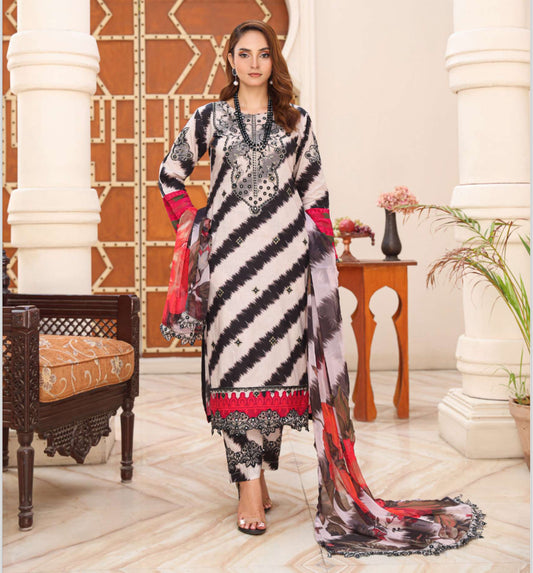 Charizma inspired 3 piece Lawn_100311 Pakistani ladies suit B211