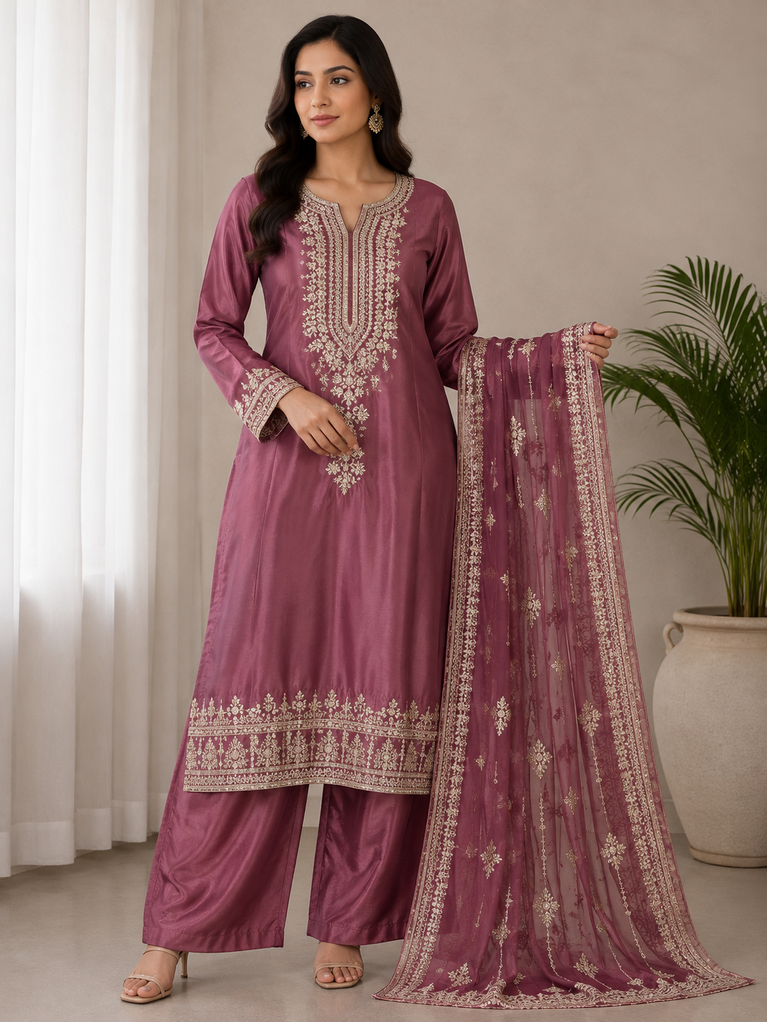 BRIT 3 piece SILK collection ladies dress B748