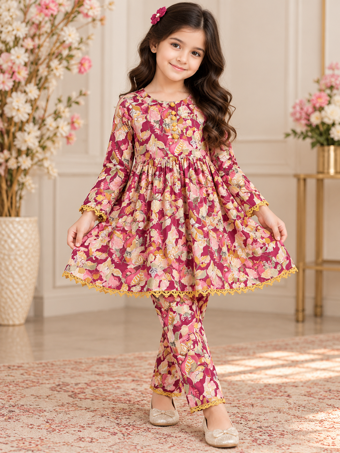 Bin Saeed KIDS- GL 2 piece Khadar collection B801
